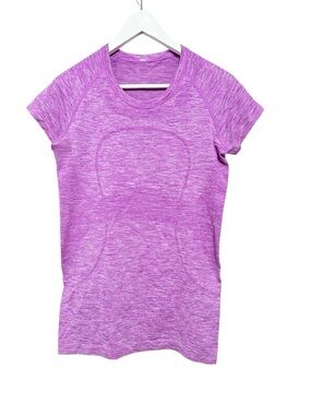 lululemon athletica Lavender Heather Swifty Tech Short Shirt Size 8 Women